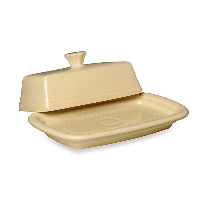 slide 1 of 1, Fiesta Extra-Large Covered Butter Dish - Ivory, 1 ct