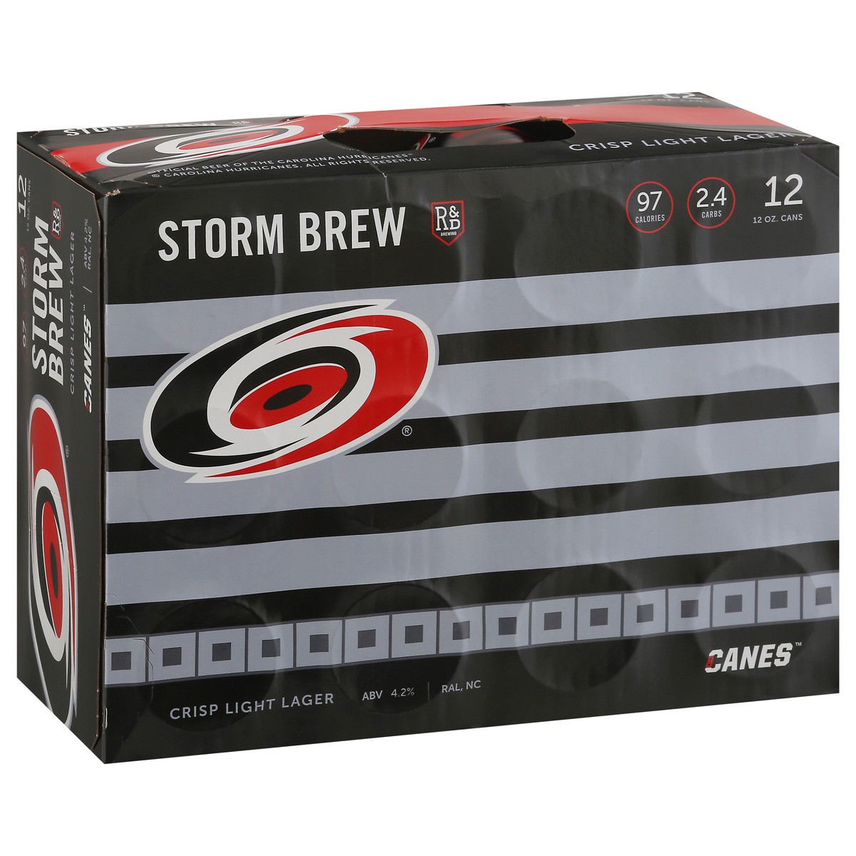 slide 6 of 9, R&D Brewing Canes Crisp Light Lager Storm Brew Beer 12 - 12 oz Cans, 12 ct; 12 oz