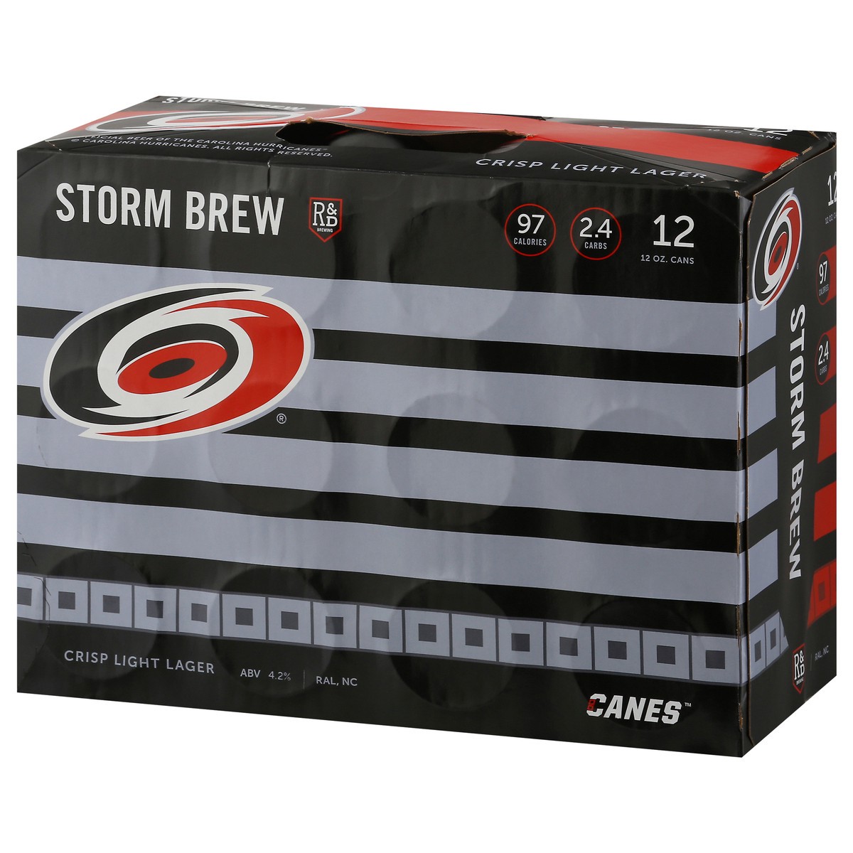 slide 9 of 9, R&D Brewing Canes Crisp Light Lager Storm Brew Beer 12 - 12 oz Cans, 12 ct; 12 oz