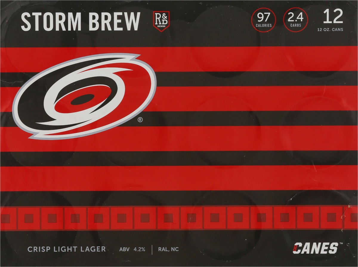 slide 5 of 9, R&D Brewing Canes Crisp Light Lager Storm Brew Beer 12 - 12 oz Cans, 12 ct; 12 oz