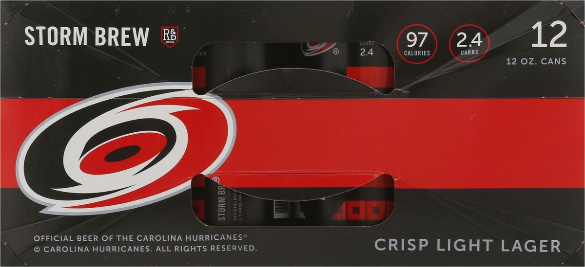 slide 7 of 9, R&D Brewing Canes Crisp Light Lager Storm Brew Beer 12 - 12 oz Cans, 12 ct; 12 oz