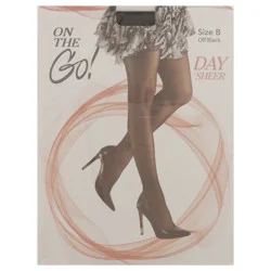 On the Go! Off Black Day Sheer Size B - 1 ea