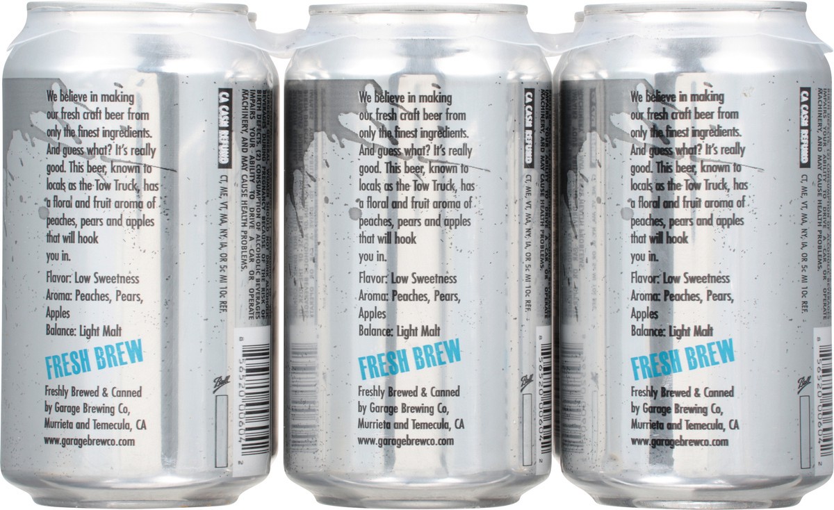 slide 8 of 9, Garage Brewing Co Tripel Belgian Style Beer 6 - 12 fl oz Cans, 6 ct