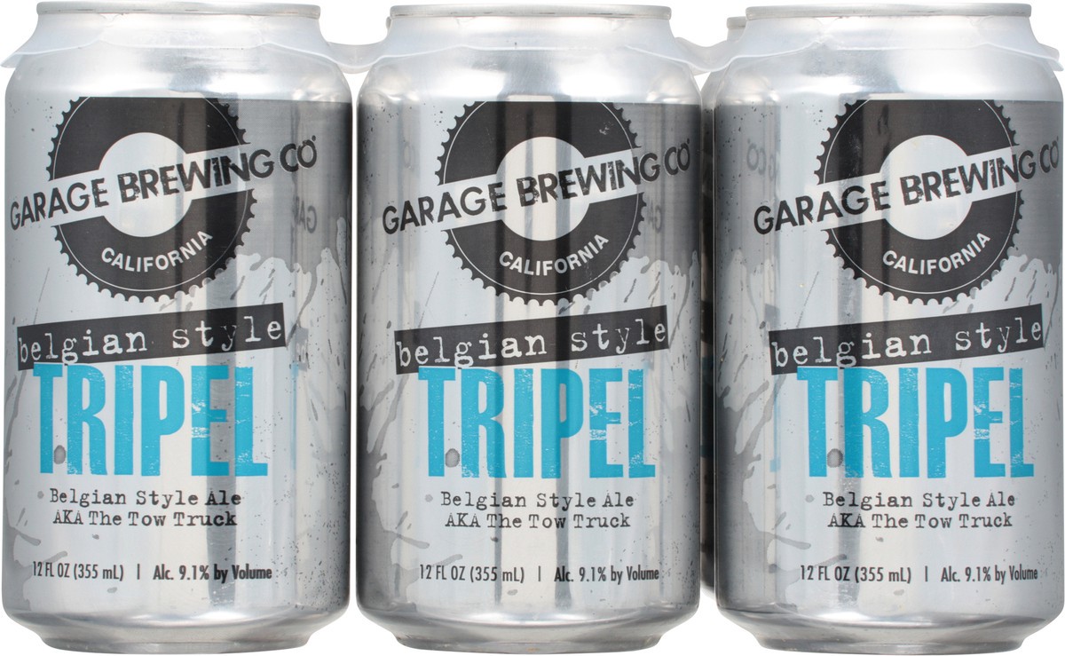 slide 1 of 9, Garage Brewing Co Tripel Belgian Style Beer 6 - 12 fl oz Cans, 6 ct