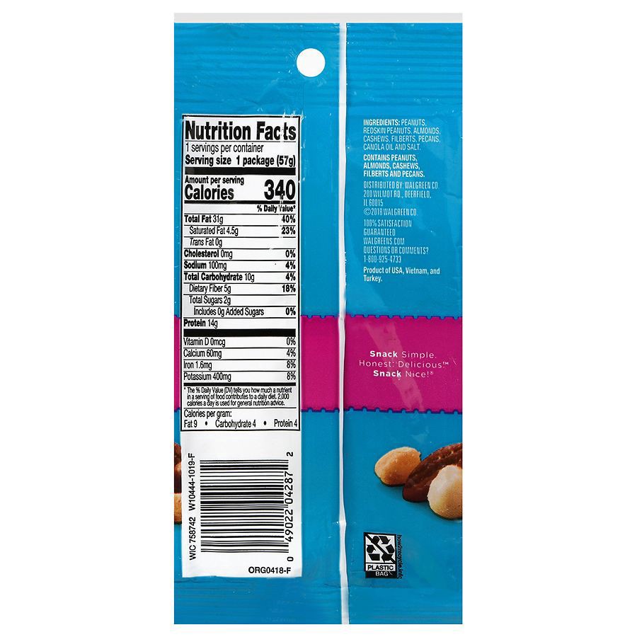 slide 3 of 5, Nice! Roasted Mixed Nuts Salted, 2 oz