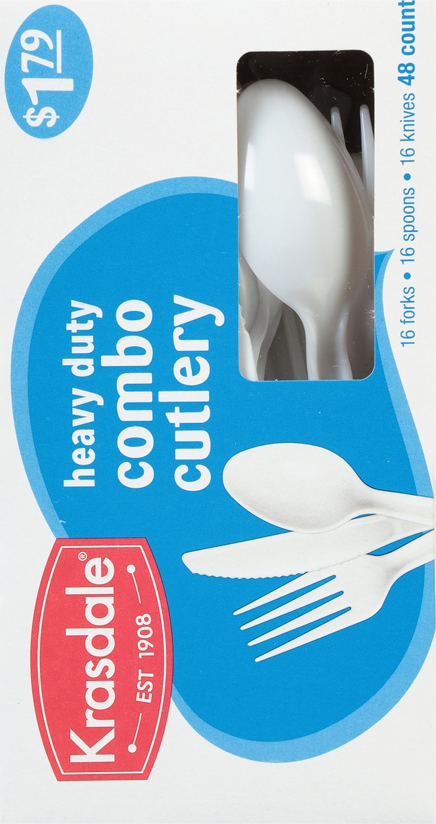 slide 3 of 13, Krasdale Heavy Duty Combo Cutlery 48 ea, 48 ct