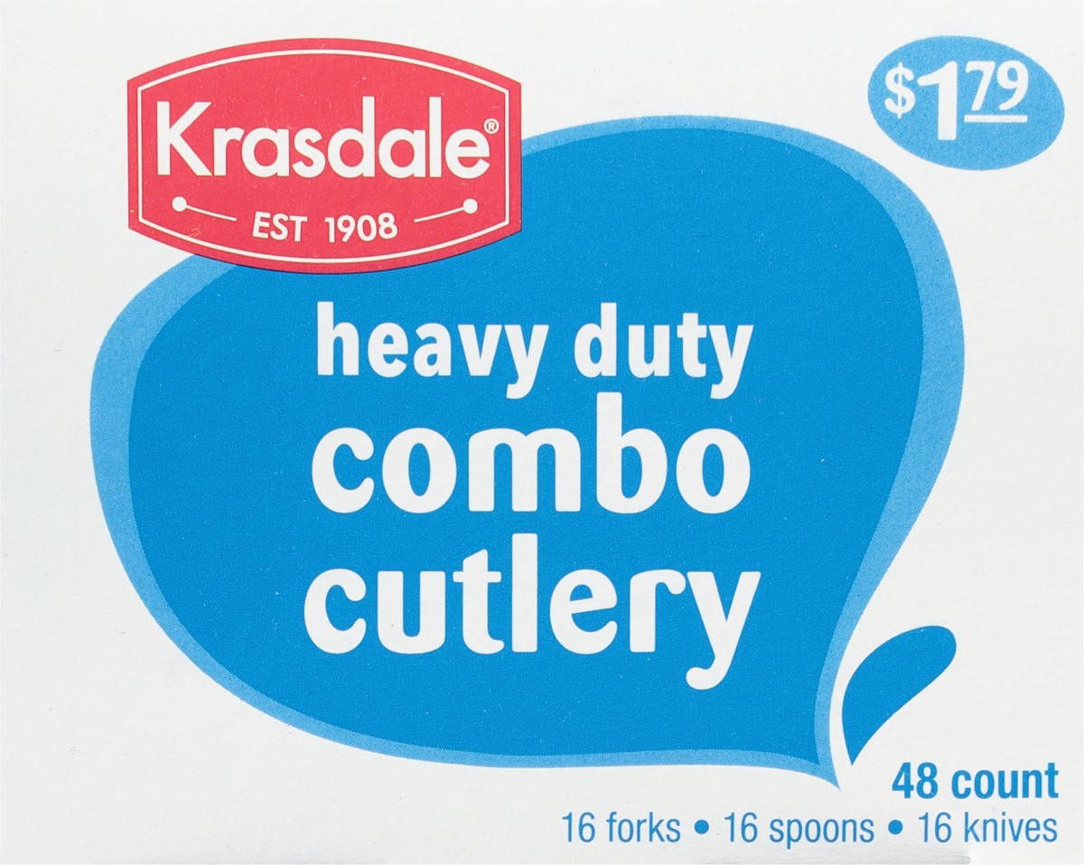 slide 13 of 13, Krasdale Heavy Duty Combo Cutlery 48 ea, 48 ct