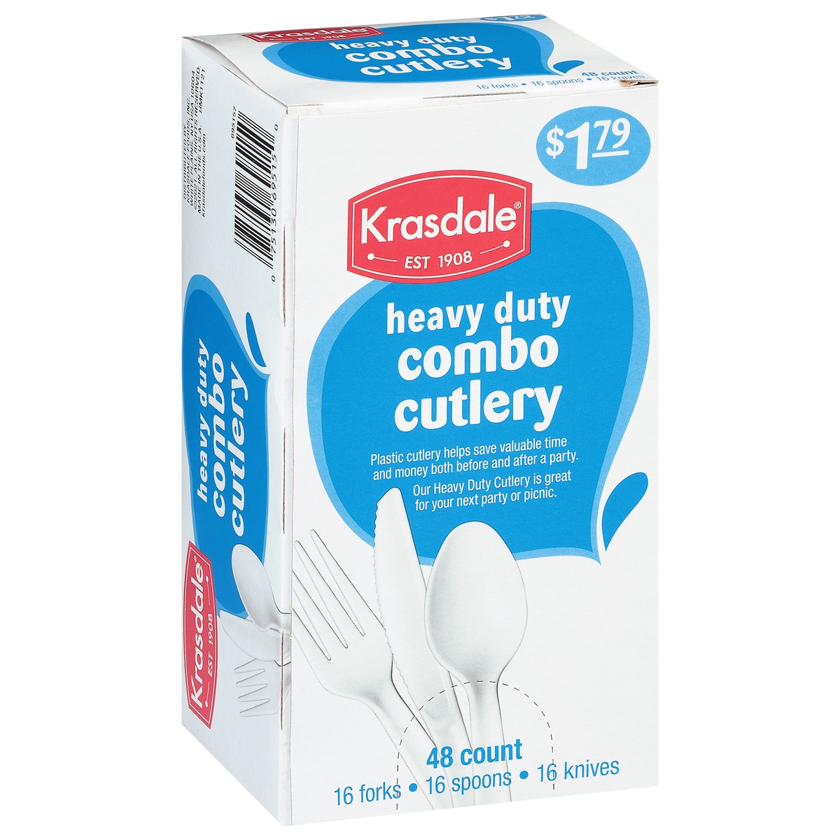 slide 6 of 13, Krasdale Heavy Duty Combo Cutlery 48 ea, 48 ct