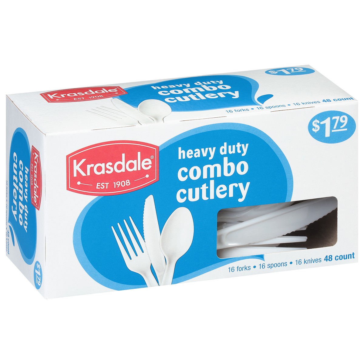 slide 8 of 13, Krasdale Heavy Duty Combo Cutlery 48 ea, 48 ct