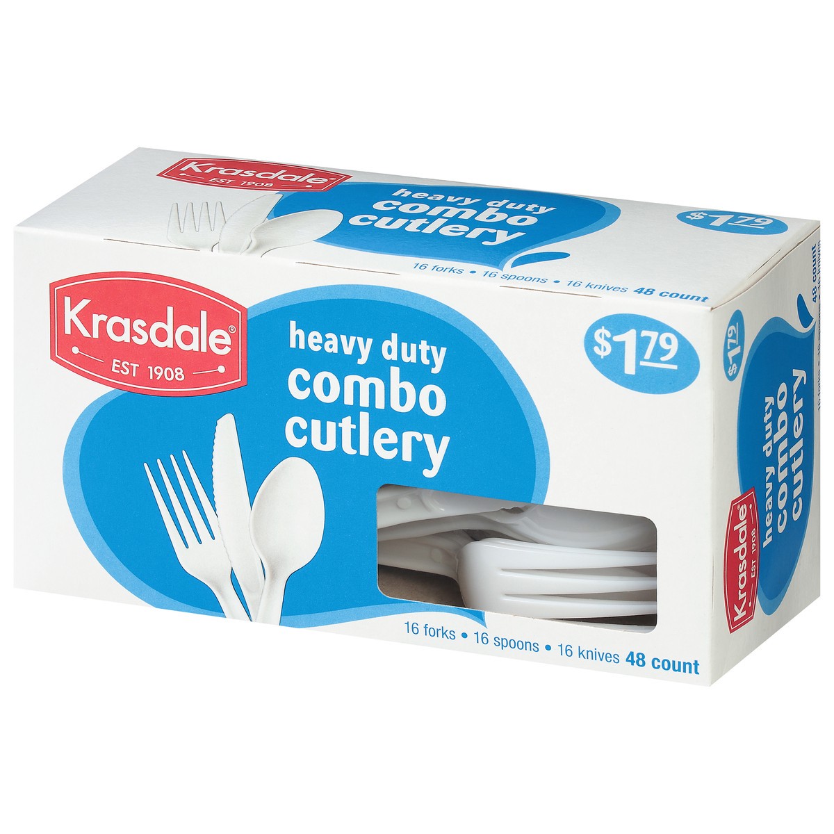 slide 10 of 13, Krasdale Heavy Duty Combo Cutlery 48 ea, 48 ct