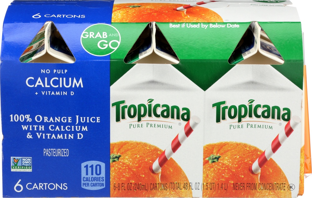 slide 1 of 1, Tropicana 100% Juice 8 oz, 8 oz