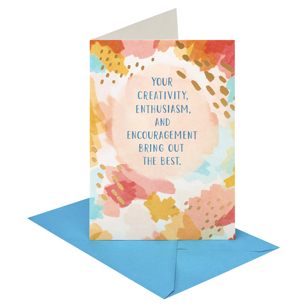 slide 1 of 1, American Greetings Thank You Card (Brushstroke), 1 ct