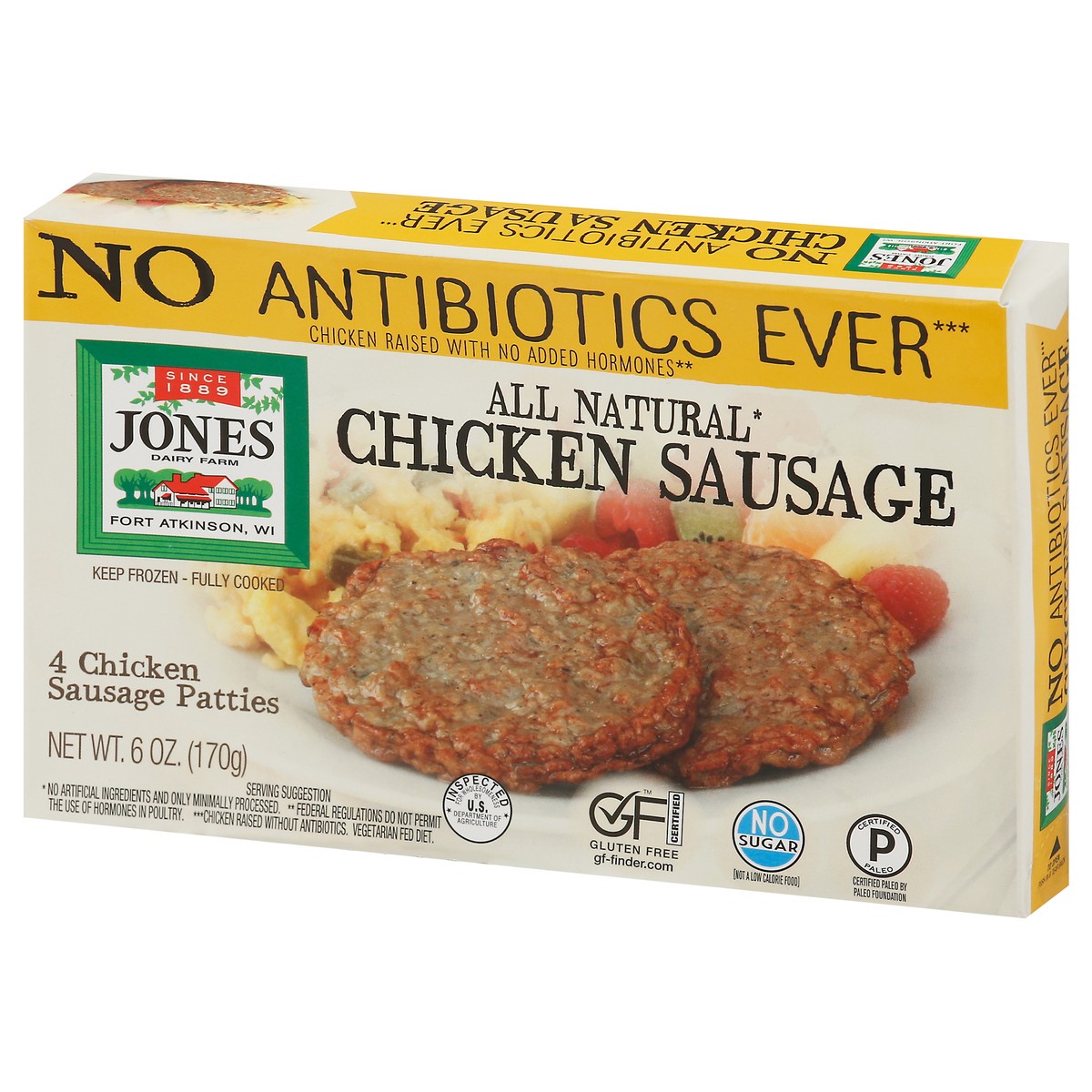 slide 9 of 9, Jones Dairy Farm Chicken Sausage, 6 oz