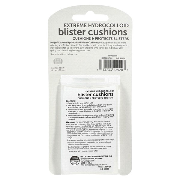 slide 20 of 29, Meijer Extreme Hydrocolloid Blister Cushions, 5 ct