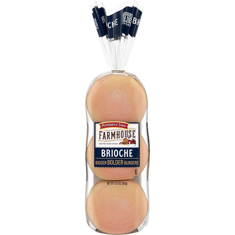 slide 1 of 10, Pepperidge Farm Brioche Hamburger Buns, 13.500 oz