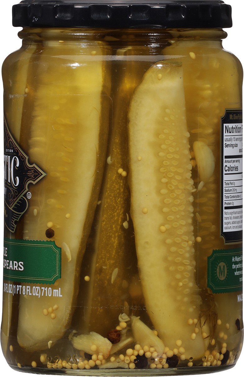 slide 2 of 9, Majestic Picklery Premium Deli Style Kosher Dill Pickle Spears - 24 fl oz jar, 24 fl oz