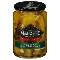 Majestic Picklery Premium Deli Style Kosher Dill Pickle Spears - 24 fl oz
