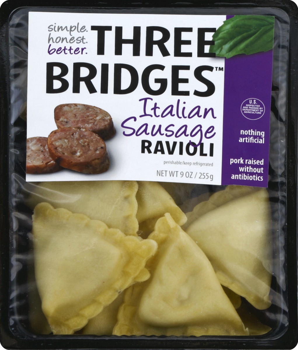 slide 3 of 4, Three Bridges Ravioli 9 oz, 9 oz