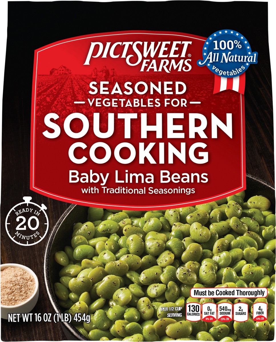 slide 2 of 7, PictSweet Baby Lima Beans, with Traditional Seasonings, Seasoned, 16 oz