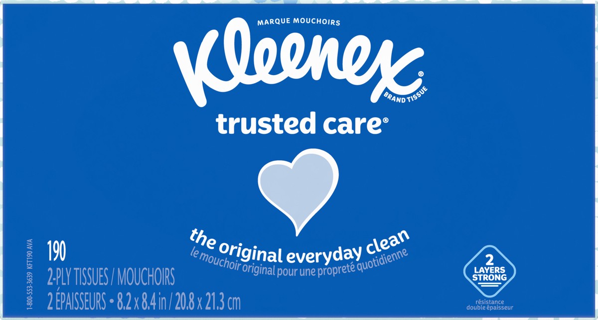 slide 7 of 7, Kleenex Trusted Care 2-Ply Tissues 190 ea, 190 ct