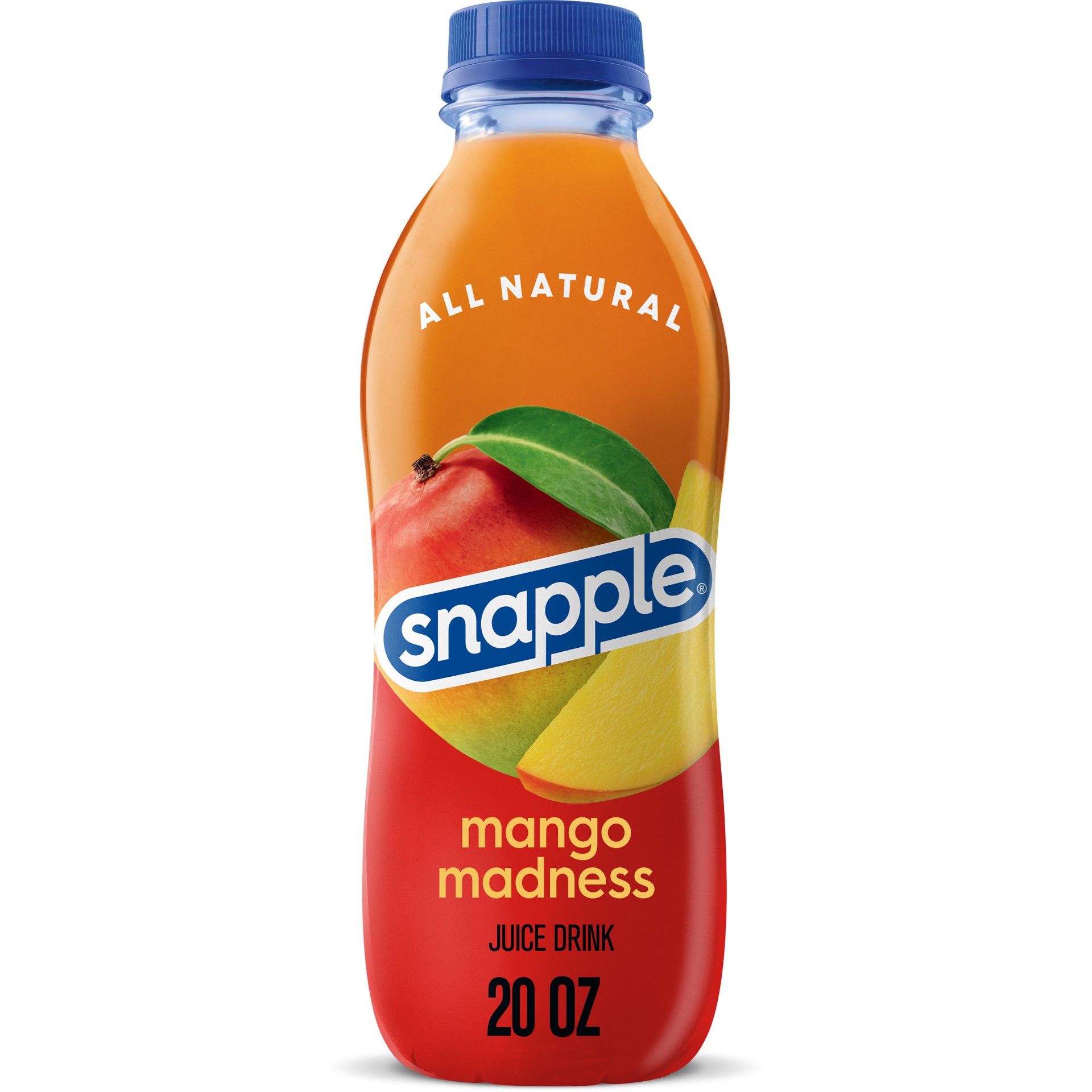 slide 1 of 2, Snapple Mango Madness Flavored Juice Drink, Recycled Plastic Bottle - 20 fl oz, 20 fl oz