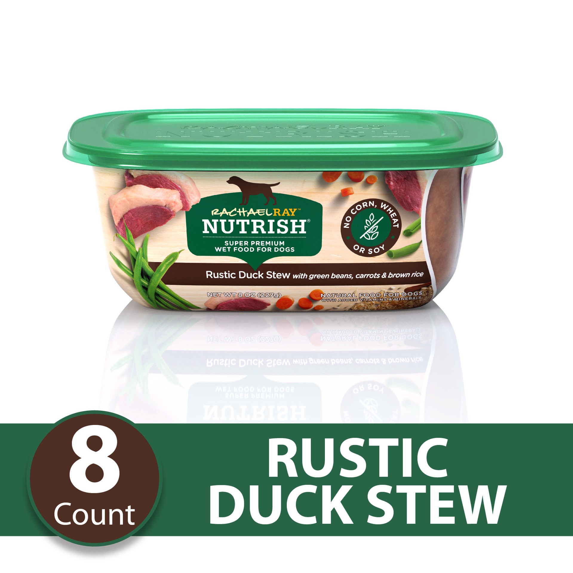 slide 4 of 7, Rachael Ray Nutrish Natural Premium Wet Dog Food, Rustic Duck Stew With Veggies & Brown Rice, 8 Oz. Tub (Pack Of 8), 8 oz