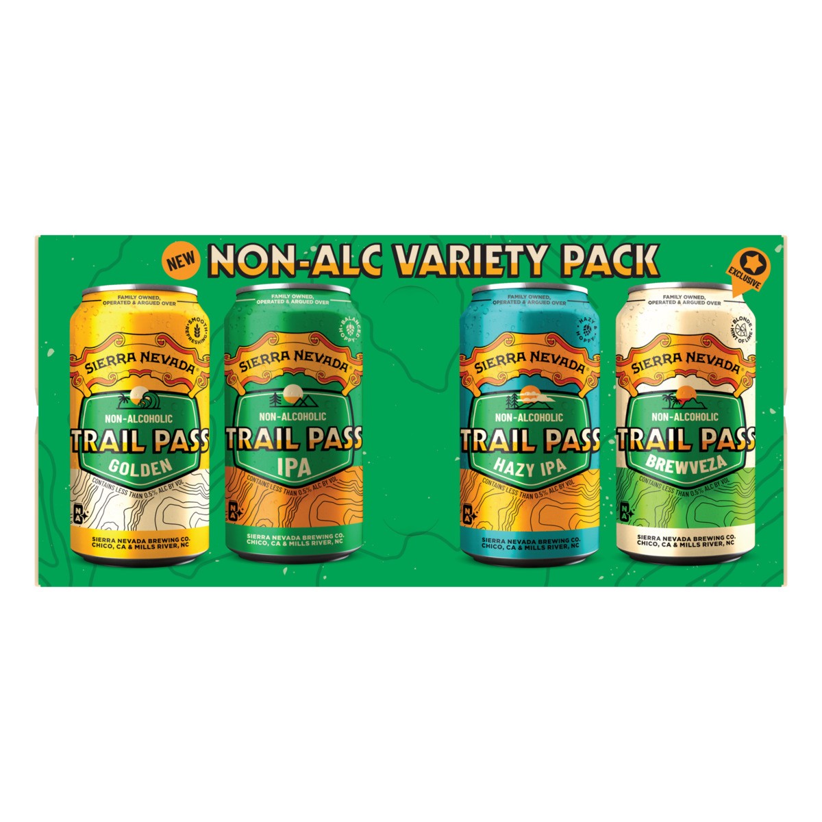 slide 8 of 11, Sierra Nevada Trail Pass Non-Alc Variety Pack, 12 ct; 12 oz