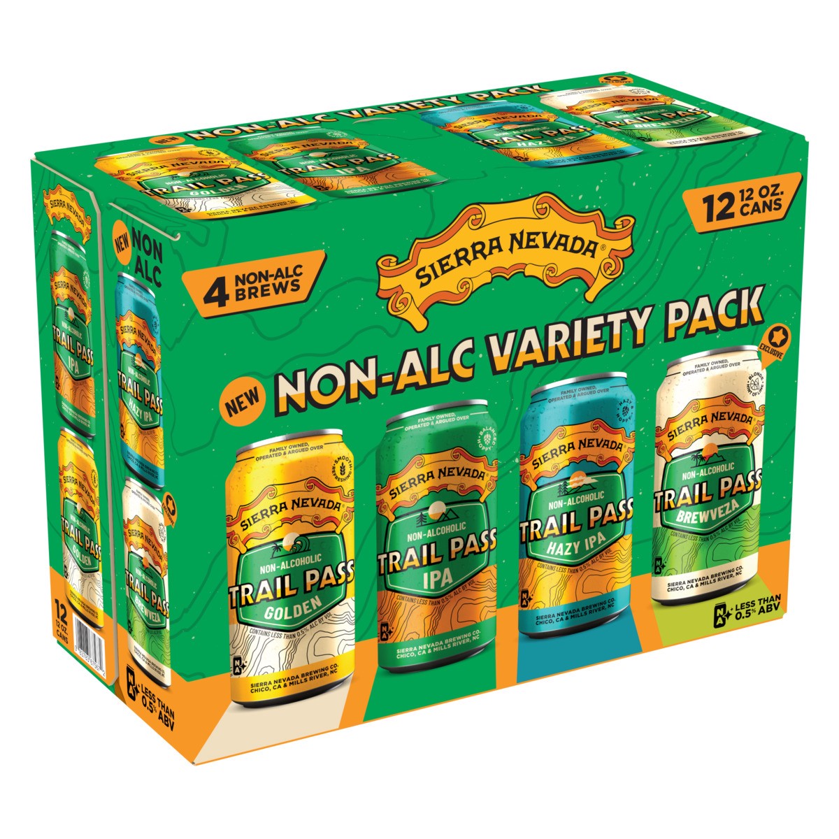 slide 11 of 11, Sierra Nevada Trail Pass Non-Alc Variety Pack, 12 ct; 12 oz