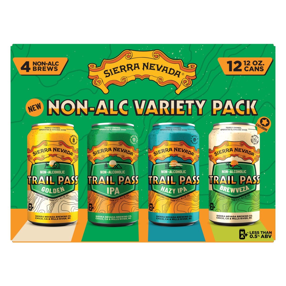 slide 2 of 11, Sierra Nevada Trail Pass Non-Alc Variety Pack, 12 ct; 12 oz