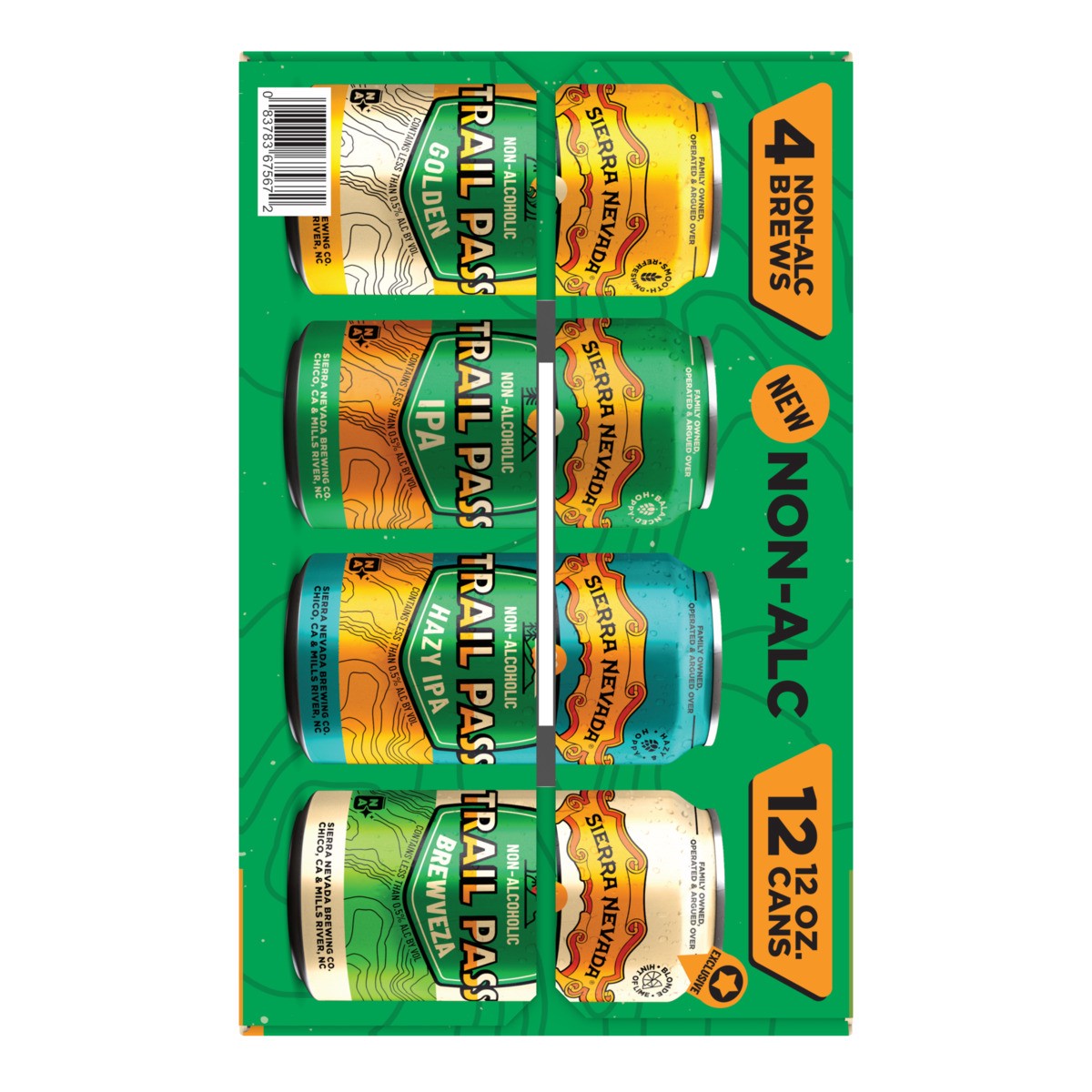 slide 4 of 11, Sierra Nevada Trail Pass Non-Alc Variety Pack, 12 ct; 12 oz