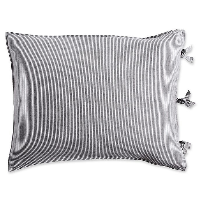 slide 1 of 3, DKNYpure Stripe King Pillow Sham - Grey, 1 ct