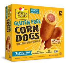 Foster Farms Gluten Free Chicken Corn Dogs, 12 Count, 2 lb. Box