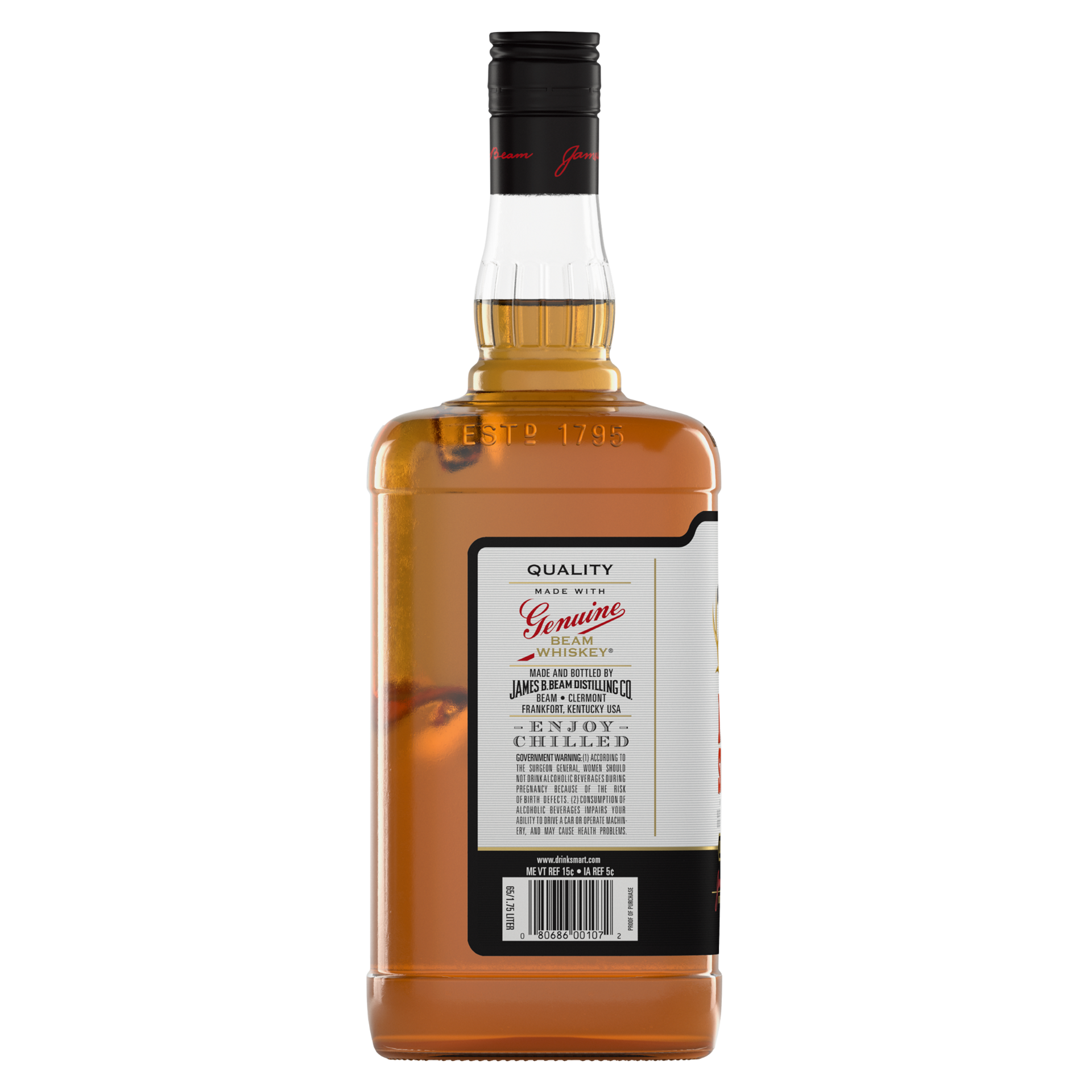 slide 4 of 4, Jim Beam Red Stag Black Cherry Liqueur with Kentucky Straight Bourbon Whiskey 1.75 L, 1.75 liter