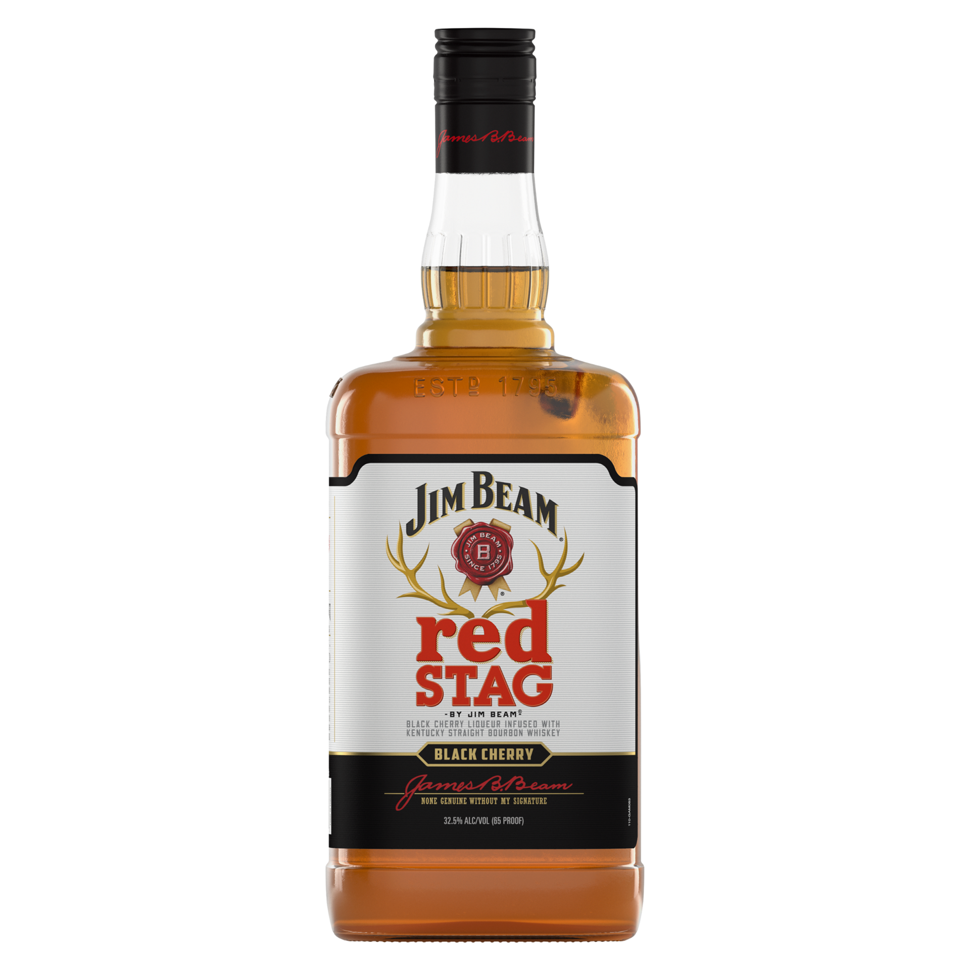 slide 2 of 4, Jim Beam Red Stag Black Cherry Liqueur with Kentucky Straight Bourbon Whiskey 1.75 L, 1.75 liter