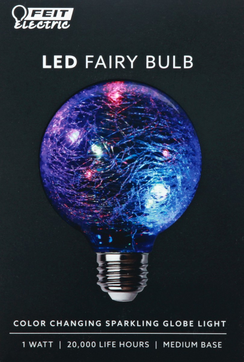 slide 1 of 9, Feit Electric 1 Watt LED Sparkling Globe Fairy Light Bulb 1 ea, 1 ct