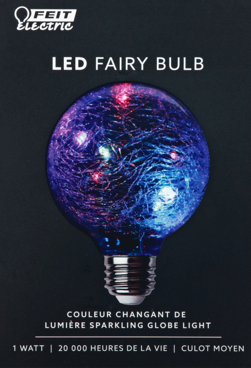 slide 5 of 9, Feit Electric 1 Watt LED Sparkling Globe Fairy Light Bulb 1 ea, 1 ct