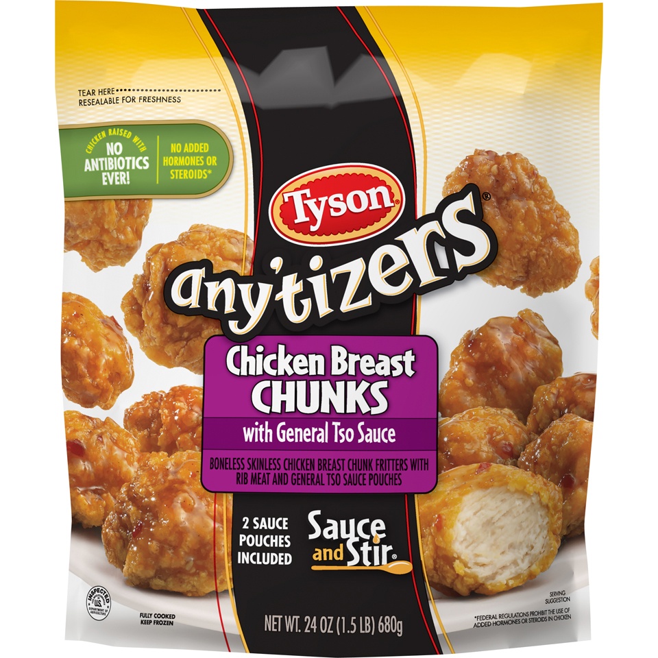 Tyson Any'Tizers Chicken Breast Chunks with General Tso Sauce 26 oz | Shipt