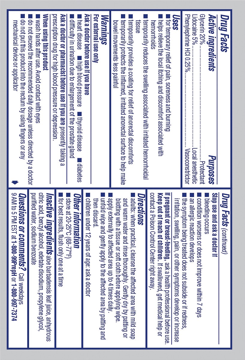 slide 9 of 12, Preparation H Rapid Relief with Lidocaine Totables Hemorrhoidal Wipes 10 ea, 10 ct