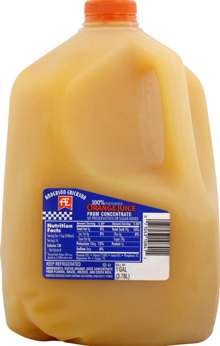 slide 1 of 9, Anderson Erickson Dairy Ae 100% Orange Juice From Concentrate - 1 gal, 1 gal