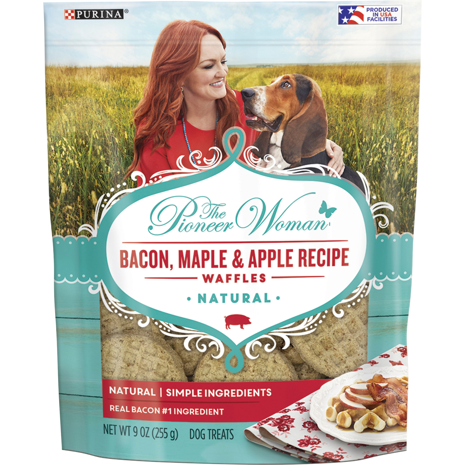 slide 1 of 1, The Pioneer Woman Natural Dog Treats, Bacon Maple & Apple Recipe Waffles, 9 oz