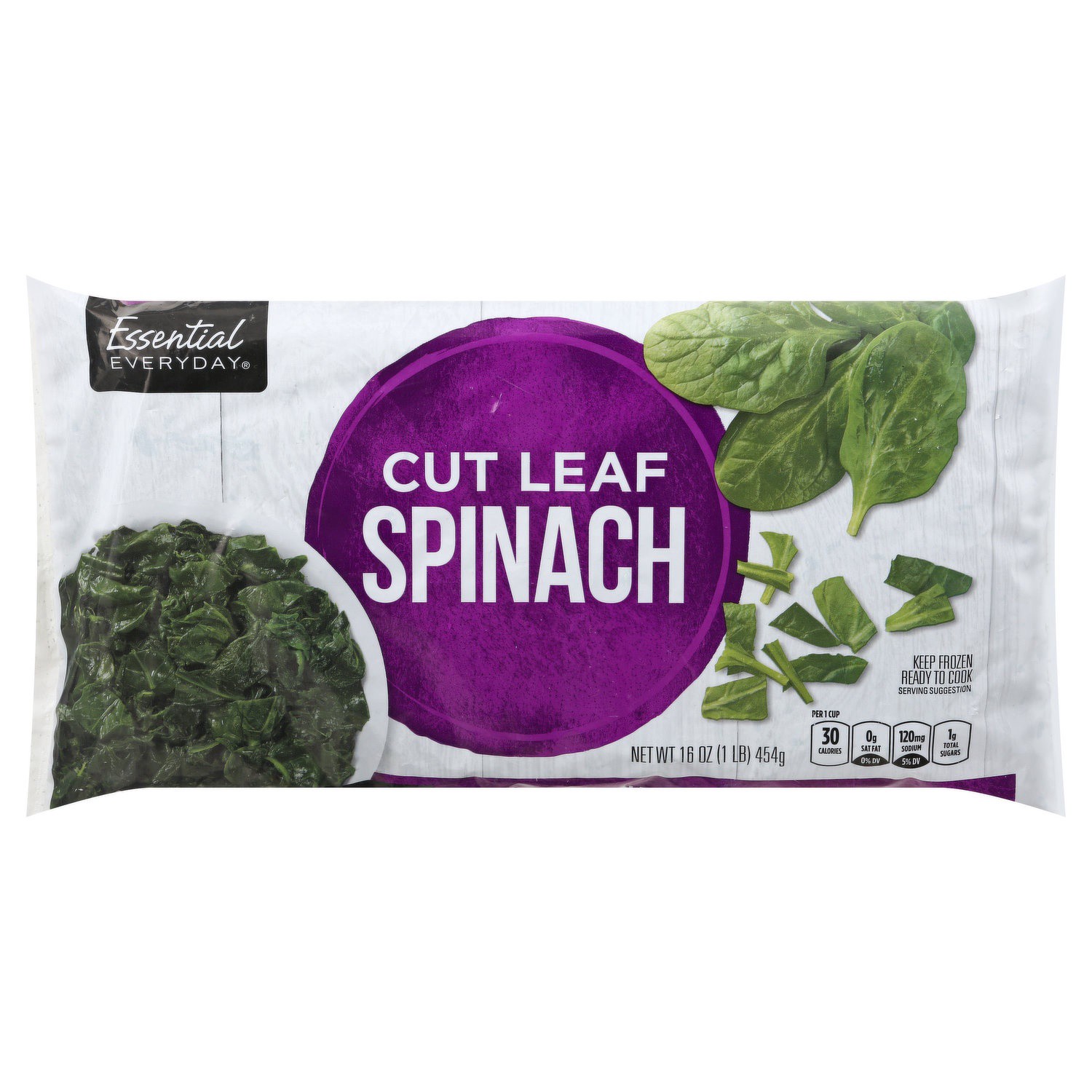 slide 1 of 1, Ee Spinach Leaf Cut, 16 oz