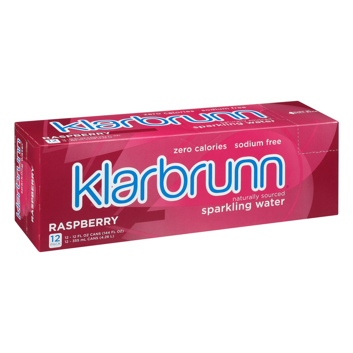 slide 6 of 9, Klarbrunn Raspberry Naturally Sourced Sparkling Water - 12 ct; 12 fl oz, 12 ct; 12 fl oz