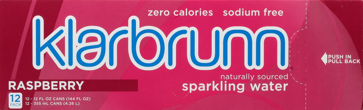 slide 4 of 9, Klarbrunn Raspberry Naturally Sourced Sparkling Water - 12 ct; 12 fl oz, 12 ct; 12 fl oz