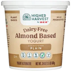 Higher Harvest by H-E-B Dairy-Free Almond-Based Yogurt – Unsweetened Plain