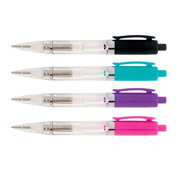 slide 1 of 2, Office Depot Brand Fashion Ballpoint Pen, Bullet Point, 1.0 Mm, Assorted Barrel Colors, Black Ink, 1 ct