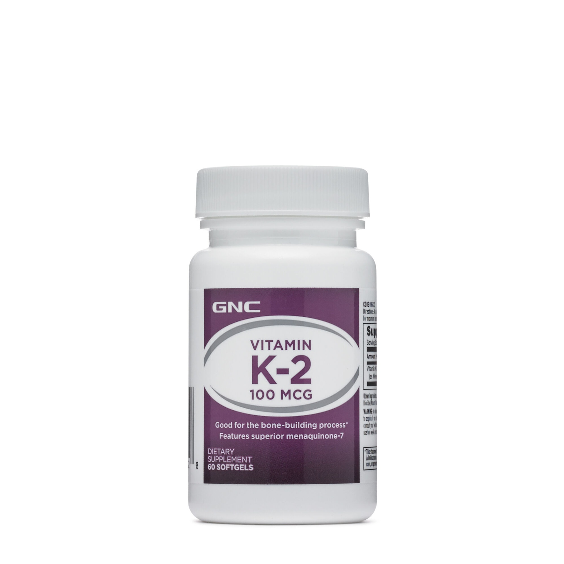 slide 1 of 1, GNC Vitamin MK-7 K-2 - 100 mcg, 60 ct