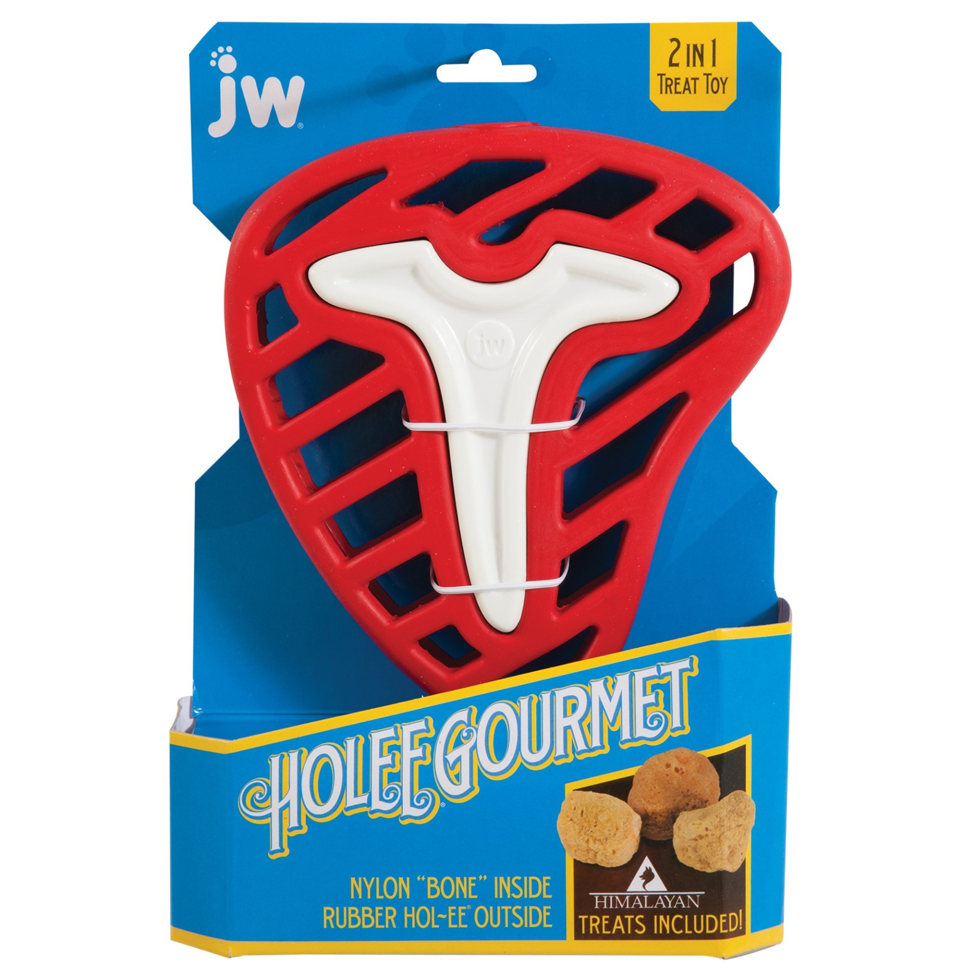 slide 1 of 1, JW Pet Holee Gourmet Steak Dog Toy, MED