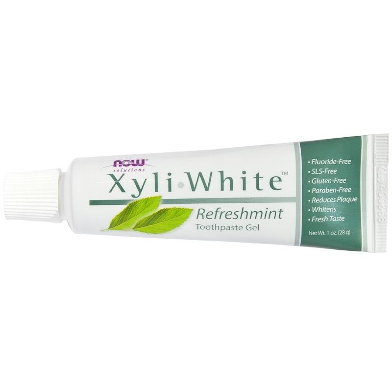 slide 1 of 1, Now Naturals Refresh Xylitol Toothpaste, 1 oz trial