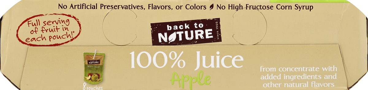 slide 4 of 6, Back to Nature 100% Apple Juice - 8 ct; 6 fl oz, 8 ct; 6 fl oz