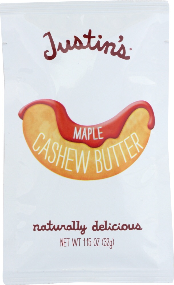 slide 1 of 1, Justin's Maple Cashew Butter Squeeze Pouches, 10 ct; 1.15 oz